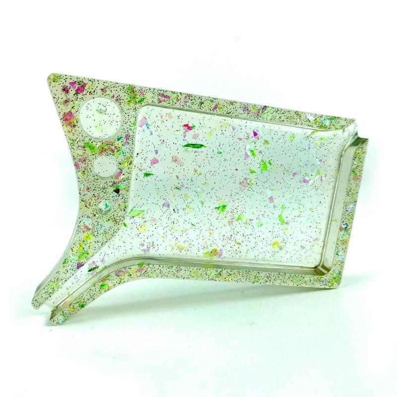 Epoxy Resin Mold with Disc Makeup Reel Cosmetic Silicone Mold Storage Tray Resin Mold for Diy Decorative Jewelry Tools