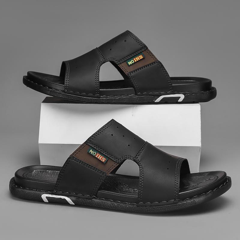 Fashion CYYTL Mens Summer Slippers Casual Shoes Beach Sandals Outdoor Slides Walking Comfort Leather Luxury Designer Lightweight Fashion