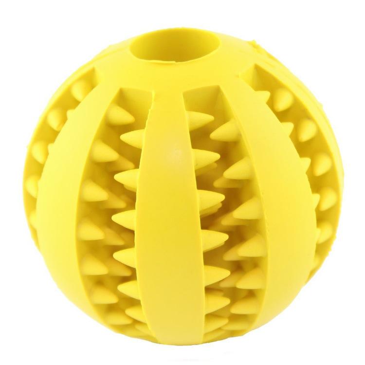Dog Toy Ball Dog Food-Leaking Toy Rubber Chew Toys Treat-Dispensing Ball Tooth Cleaning Toy Dog Molar Toy Pet Interactive Toy