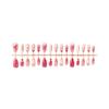 30-Piece Set: Handmade Almond Nails with 3D Flowers, Butterflies & Pearls