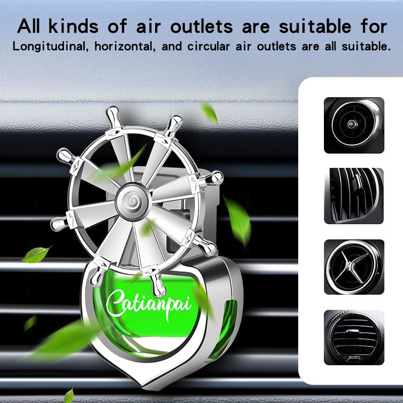 1pcs Mounted Car Fragrance Air Vents Car with Aromatherapy Essential Oil Rotating Ornaments Car Interior Decorations Christmas