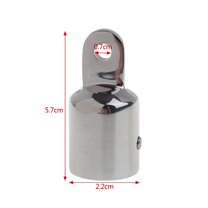 Double screw/Single Screw Stainless Bimini Top Eye End Cap For 20/22/25/30/32mm Pipe Marine Boat Yacht