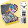 360 Color Professional Artist Marker Luggage Set - Soft-tip Drawing Straight Line Liquid Acrylic Markers DIY Graffiti Art Painti