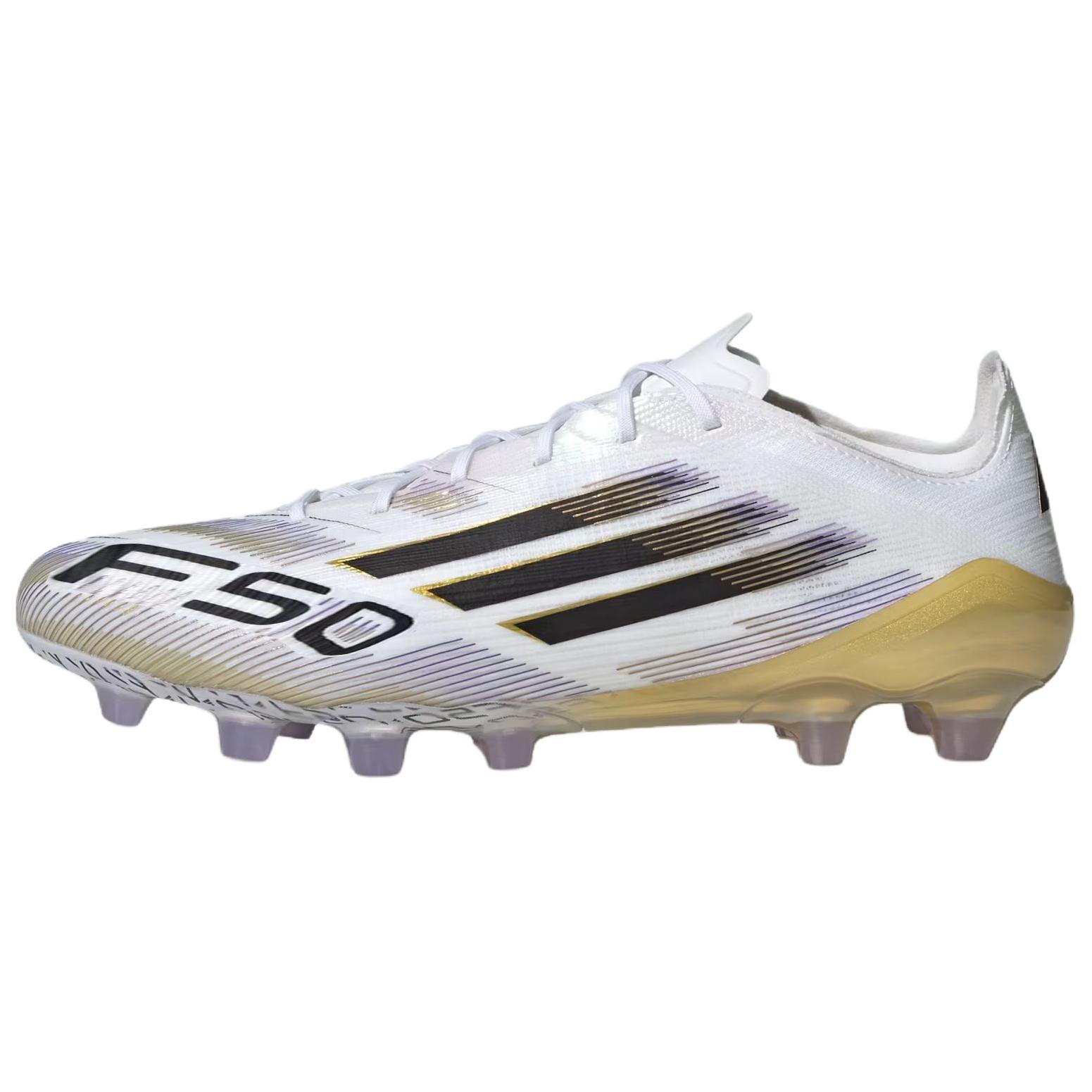 Adidas F50 ELITE Comfortable And Lightweight HG Hard Ground Abrasion Resistant Soccer Shoes Unisex White Black JR1701 44