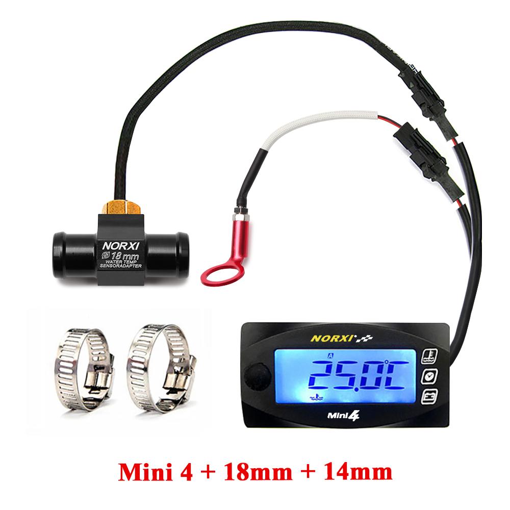 Motorcycle MINI 4 DUAL TEMP METER Voltage Time For Cb500x Nmax125 XMAX250 300 Dual Digital Temperature