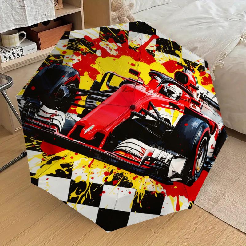 1pc Formula 1 Race Car Pattern Umbrella Design Automatic Opening and Closing Umbrella, High-quality Travel Umbrella,  C1128122