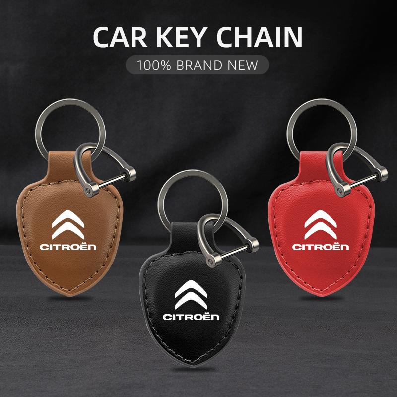 Car New Classic Vintage Shield Keychain Gift For Citroen C12345 C4L C8 BerlingoXsara Crosser C-ELYSEE JUMPY NEMO VTS Accessories