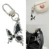 Crosses Butterfly Keychain Gothic Style Zinc Alloy Portable for Backpack Accessories