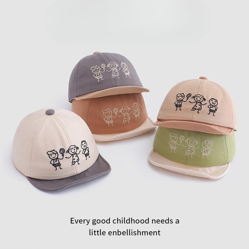 Czapka dla niemowlaka Wiosna i Jesień Cienka Wersja Koreańska Czapka z blokami kolorów Chłopiec i Dziewczynka Ochrona przed słońcem dla niemowlaka Mała Miesięczna Czapka Baseballowa