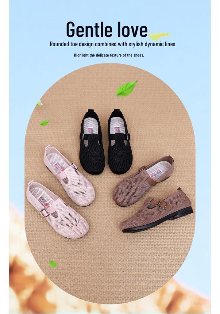 Mocassini da Donna Estivi Traspiranti in Rete Flyknit Slip-On