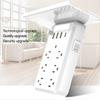 Przedłużacz gniazdka ściennego z półką Uniwersalny, oszczędzający miejsce hub do ładowania Ochronnik przepięciowy Listwa zasilająca z portami USB Gniazdko ścienne