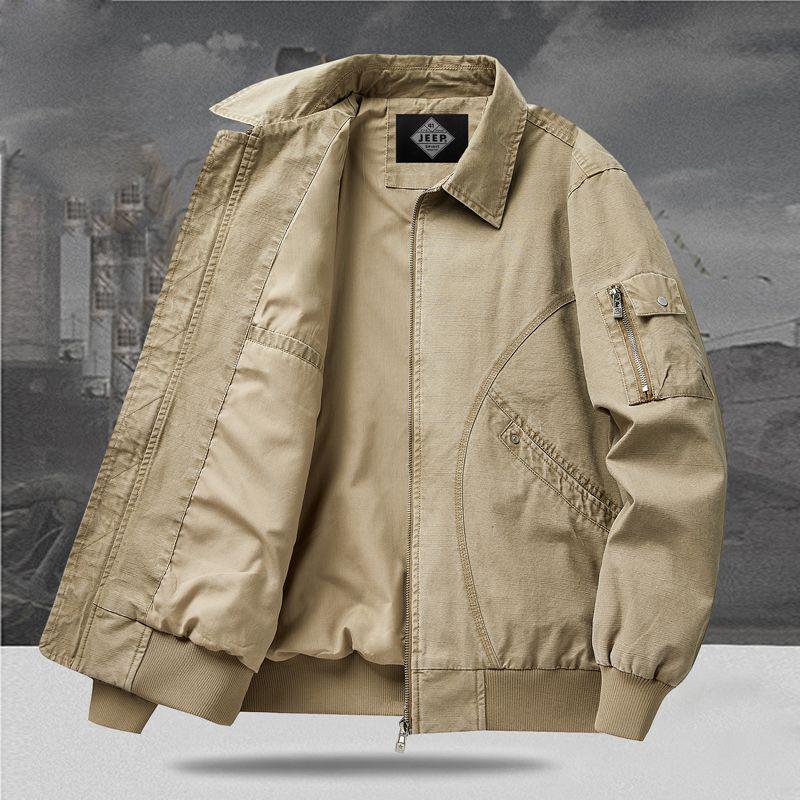 Универсальная мужская куртка с лацканами - Повседневный свободный крой для весны и осени 2XL