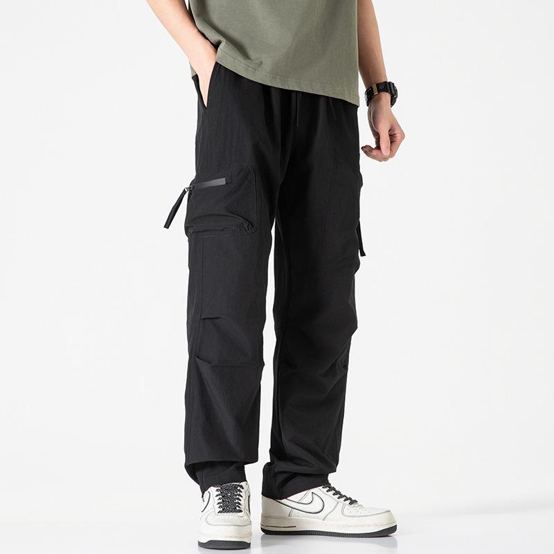 Summer New Overalls Casual Loose Men's Trousers Trendy Brand Men's High-end Pants Men's Wide Legs