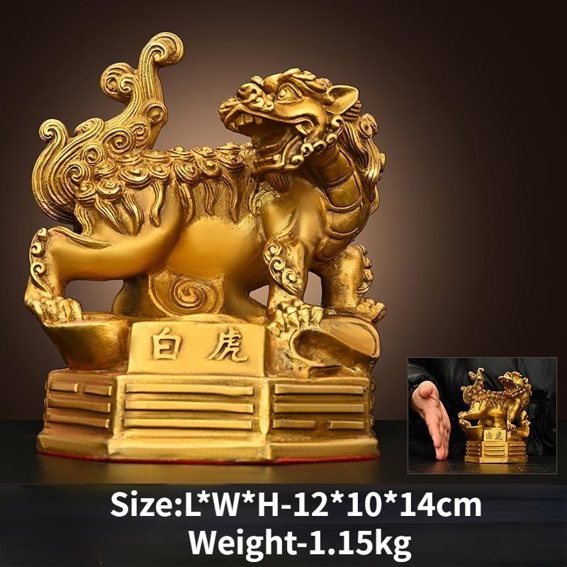 Měděné ozdoby čtyř božských bestií, duchovní bestie, zelení draci, bílí tygři, rumělkoví vrabci a dekorativní řemesla Xuanwu.