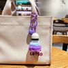 Soft Shuttlecock Knitted Badminton Keychain Battledore Funny Badminton Racket Bag Pendant Creative Keyring Car Key Pendant