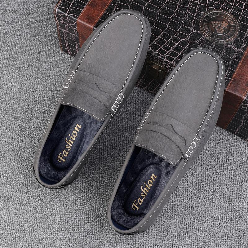 Genuine Leather Mens Shoes Luxury Trendy Casual Slip on Formal Loafers Top Quality Men Moccasins Solid Color Male Driving Shoes