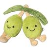 Cute Green Olive Plush Keychain Funny Doll Pendant Backpack Charm Decor Gift