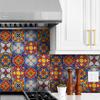 Mediterranean Style Pattern Thickened Anti-Fouling Kitchen Sticker Beautified Decorative Sticker Self-Adhesive Wallpaper