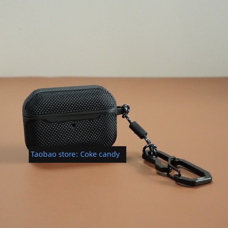 

Apple AirPods Pro2 Protective Case Business Series Airpods1/2 Hook Lanyard Leather Earphone Sleeves Anti-Lost Shatter-resistant Bluetooth Wireless AirPods 1/2 Nylon Black