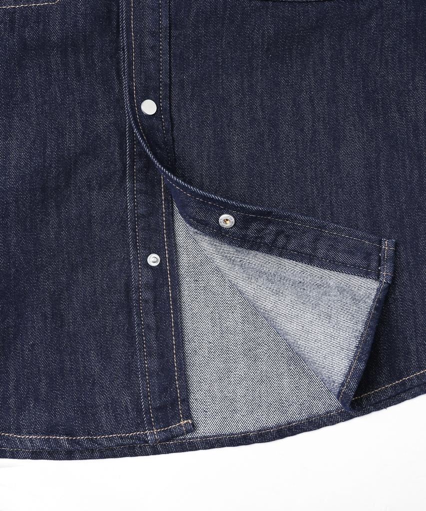 Ucla Unisex Denim One-Pocket Oversized Shacket [Dk-Indigo](Ub9Dj70)