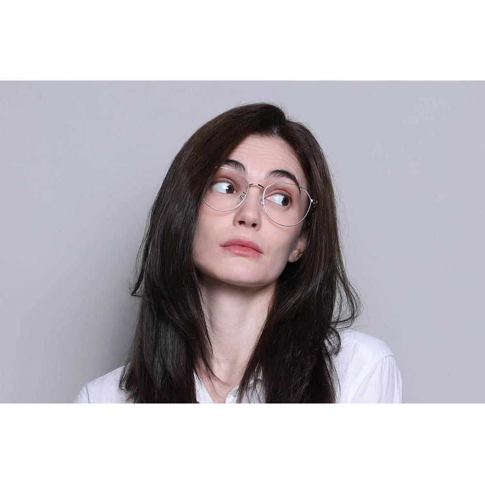 Full Rim Oval Silver Smartbuy Collection Xinyi T3046 C1 Fashion Unisex Eyeglasses