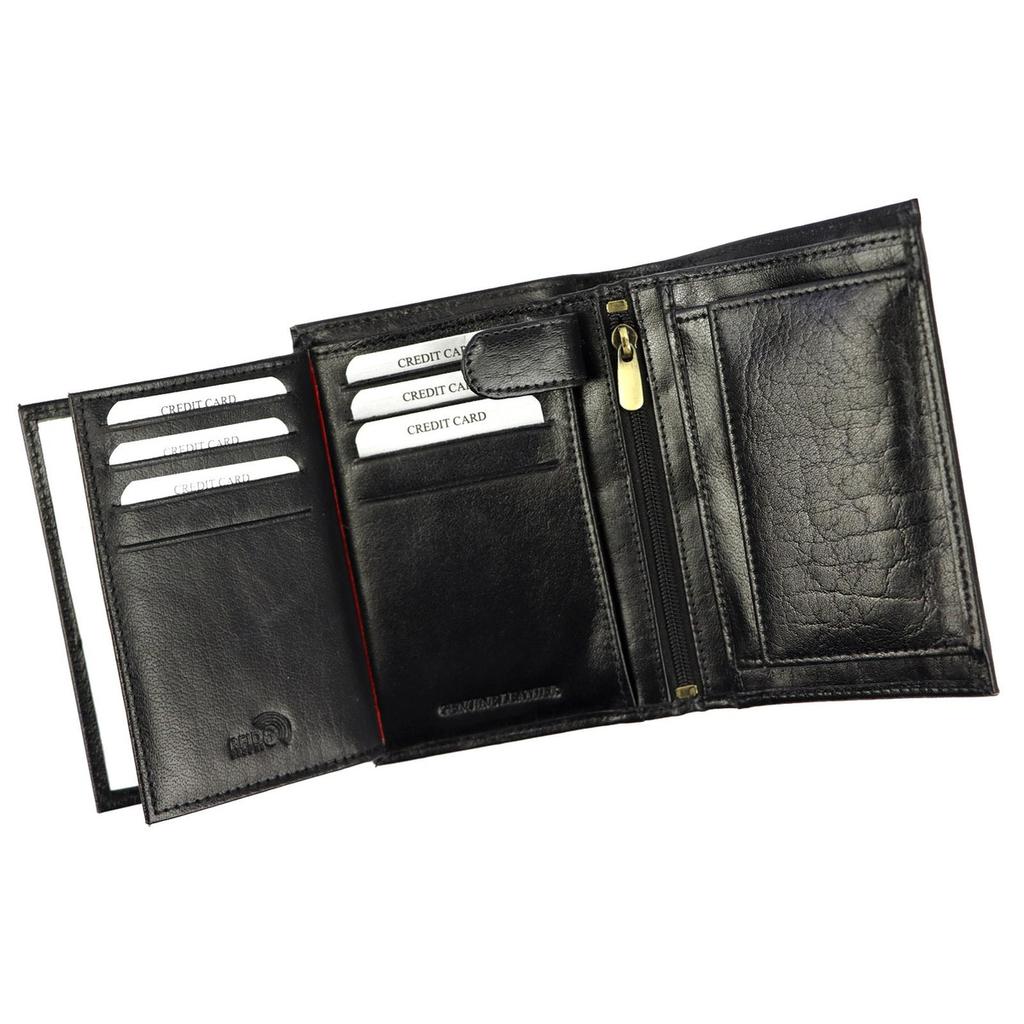 Skórzany męski portfel Rovicky 1537-03-BOR RFID