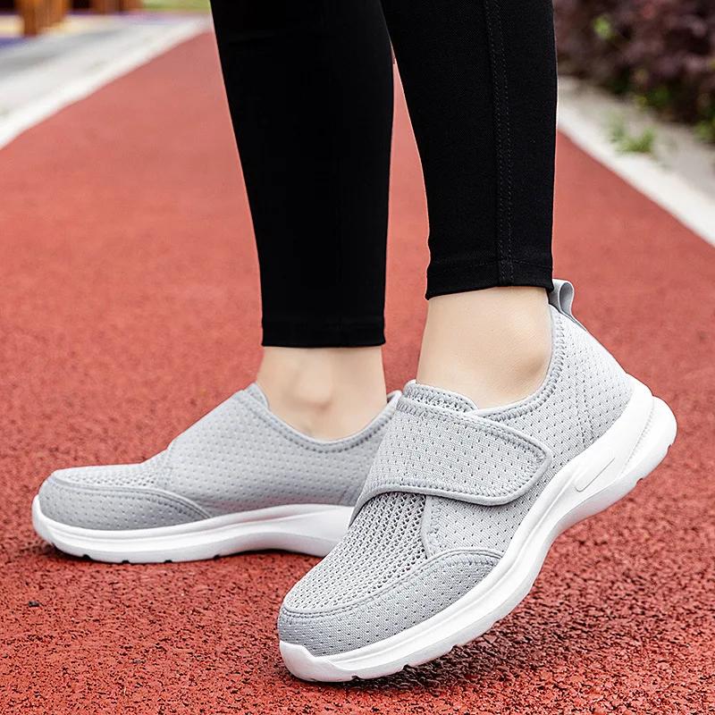 Elderly Diabetic Shoes Men Women Sneaker Large Size Plus Fertilizer Widening Shoes Adjustable Foot Swelling Shoe Non-Slip Couple