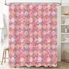 Waterproof Shower Curtain with Flower Pattern Design for Bathroom Decoration Custom Sizes Available Pink Gold Glitter Moroccan S