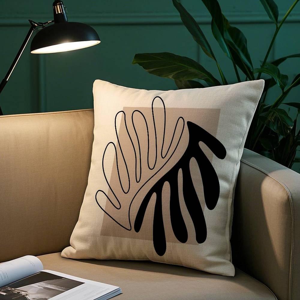 Classic Modern Flowers Pillow Case Short Plush Print Cushion Cover Square Throw Pillow Covers Sofa Home Decor