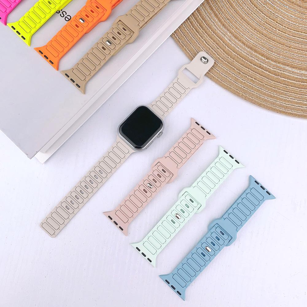 New Original Silicone Strap For Apple Watch Ultra 49mm Sports Bracelet iWatch Series 9 8 7 45mm 41mm 6 5 4 3 SE2 44mm 40mm Band