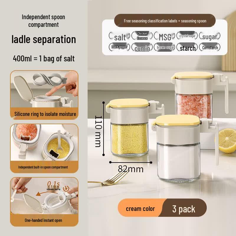 Yura Glass Seasoning Jar and Storage Box