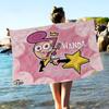 Cartoon The Fairly OddParentsS Bath Towel Microfiber Soft Water Absorbing Breathable For Girl Kids Decorative Beach Towel