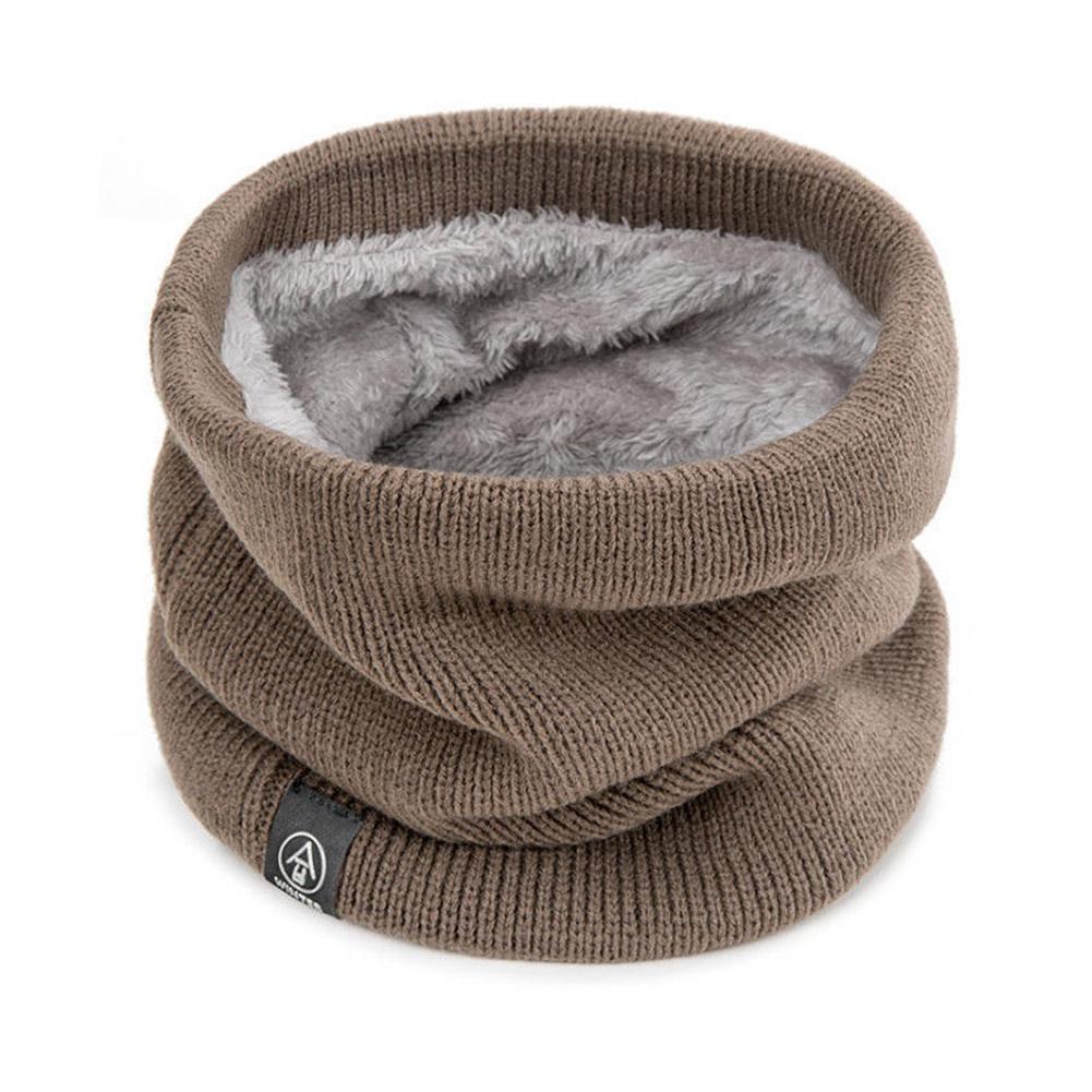 Winter Warm Knitted Neck Scarf for Women Men Plush Full Mask Outdoor Cashmere Solid Color Neck Scarves Thick Apparel Accessories