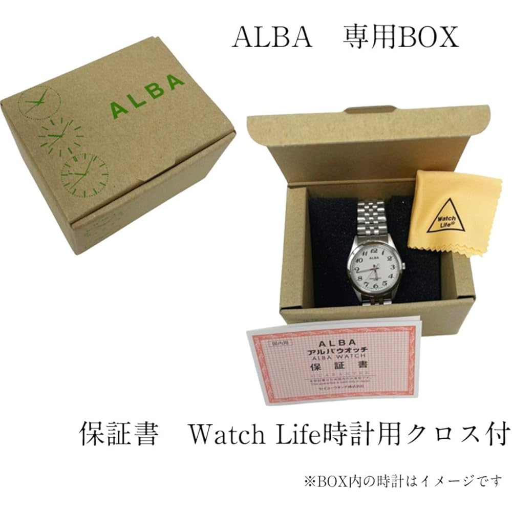 Seiko Alba Women's Quartz Watch Stainless Steel Analog 5 ATM Water Resistant White Dial Silver Case
