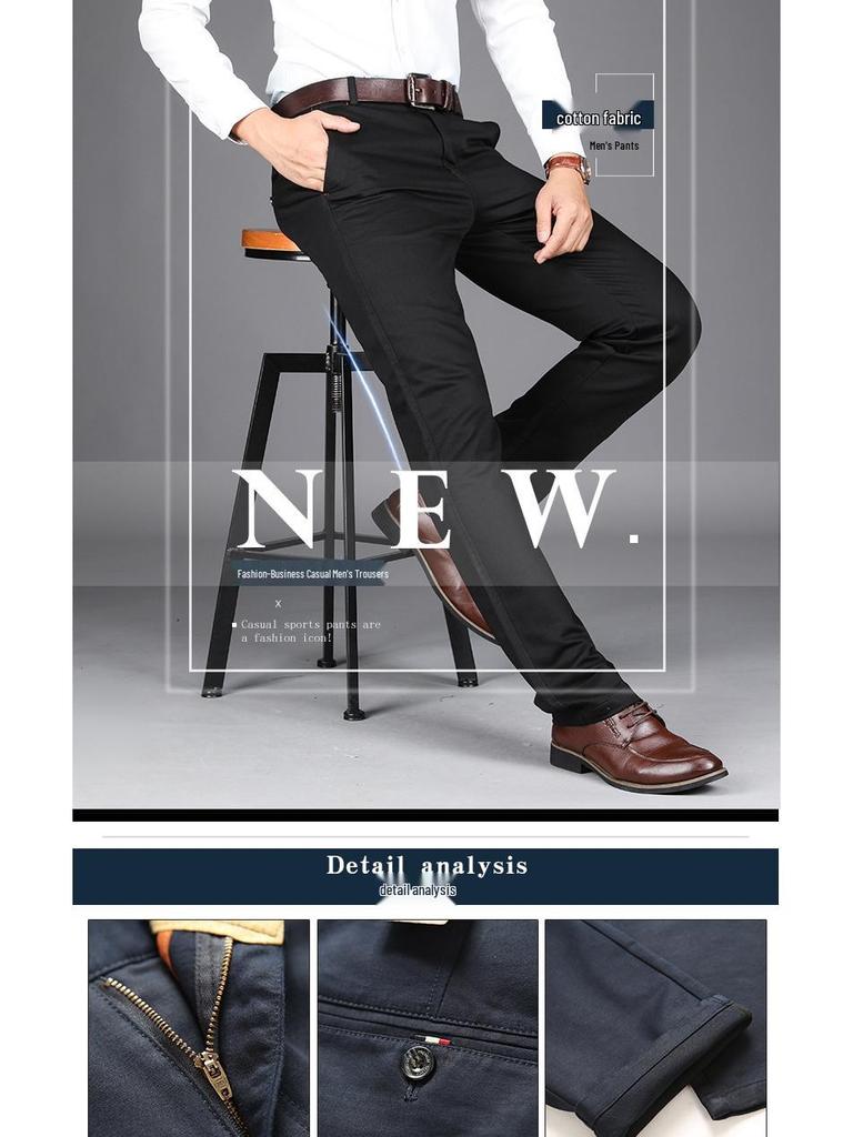 Men's Plus Size Casual Autumn/Winter Slim Fit Trousers