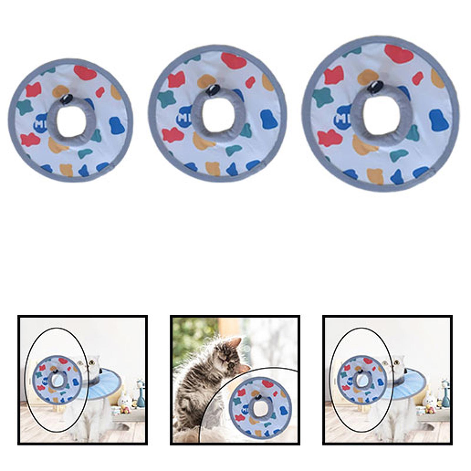 

Pet Recovery Collar Comfortable Waterproof Protective Neck Collar Prevent from Licking for Grooming Bathing Trimming Cats Kitten S