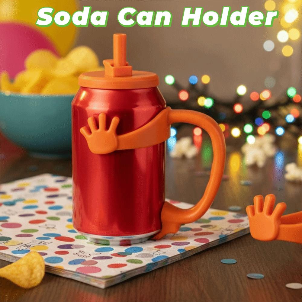 Palm Design Soda Can Handle with Suction Cup Soda Can Support Creative Soda Can Grip For 12 Oz Can