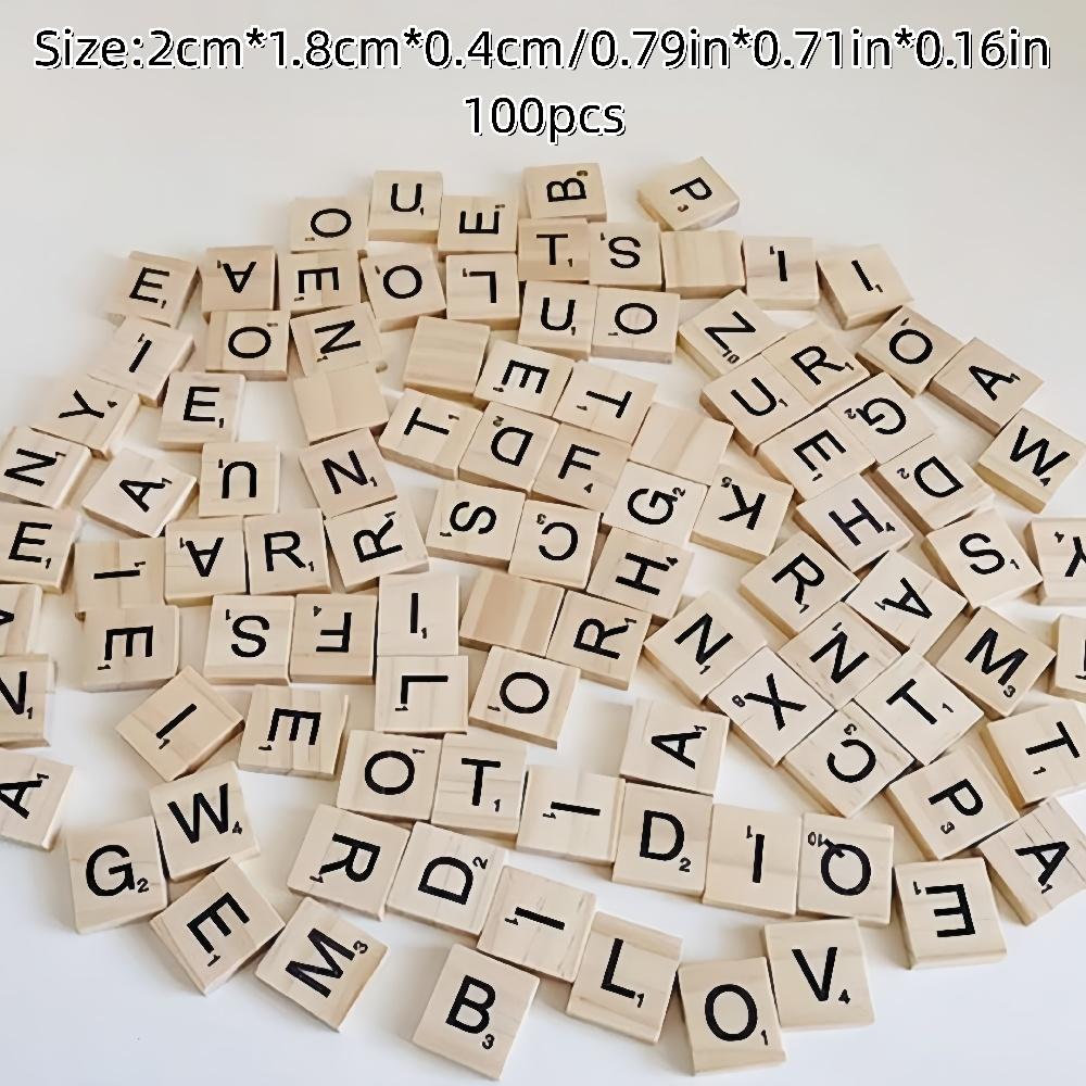 

100pcs DIY Wooden Alphabet Crafts Educational Letters Craft Jigsaw Puzzles Toys Wedding Birthday Party Decoration