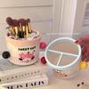 Storage Tube with Compartments: Makeup Organizer for Lipstick, Eyeshadow, Brushes & Desktop Pen Holder