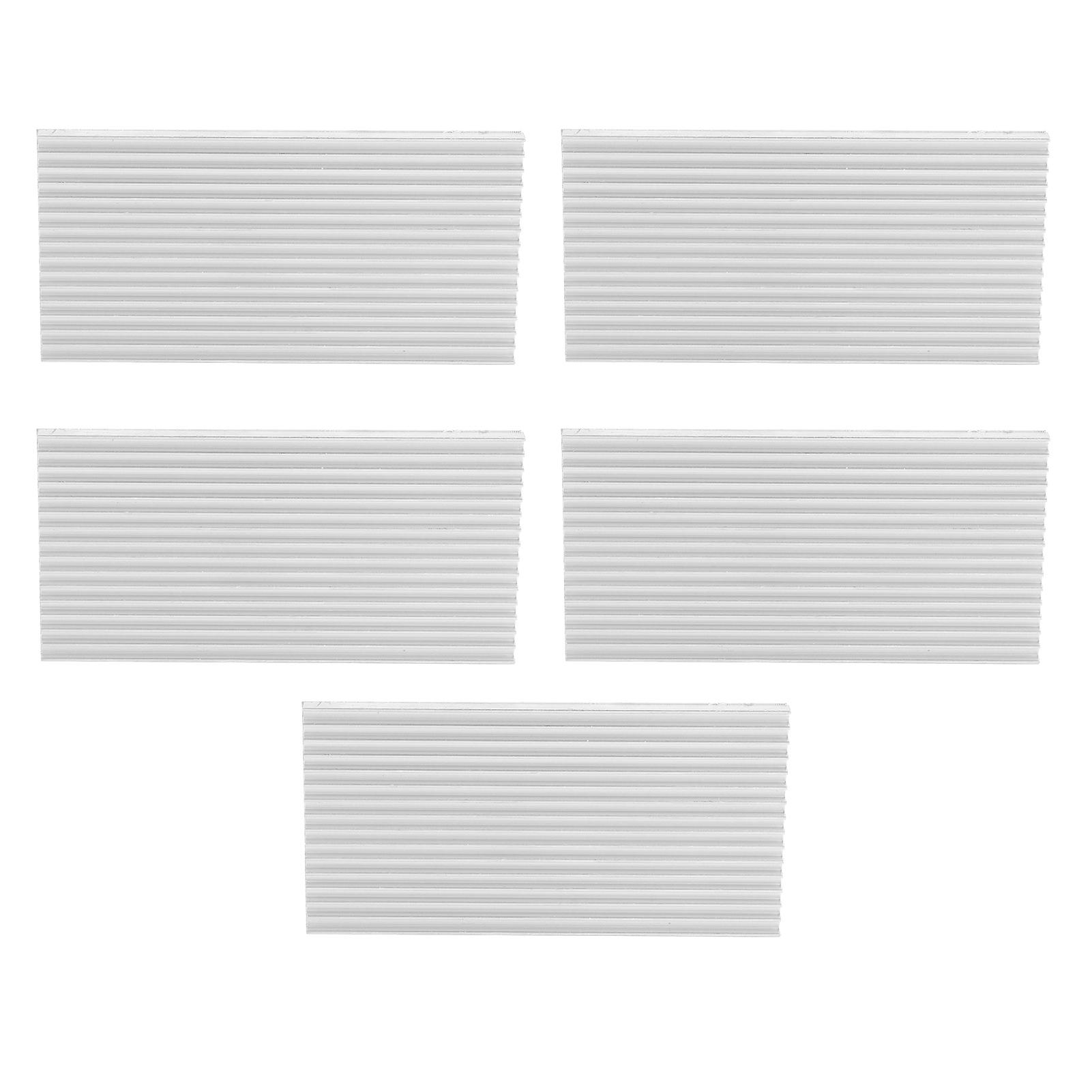 

5Pcs Heat Sink Aluminum Heat Dissipation for CPU Cooling with Adhesive TQ50 x 4 x 100