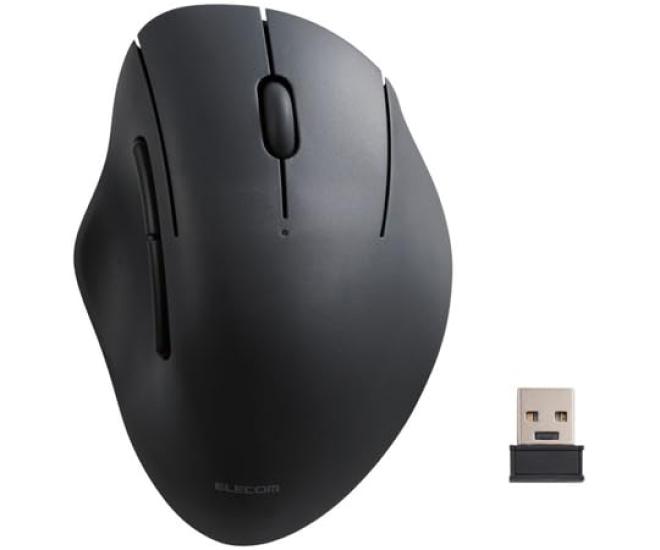 ELECOM SHELLPHA Wireless 5 Medium Quiet Multi-Touch Mouse, Buttons, Size, Antibacterial, Design, Black, M-SH20MBSKXBK