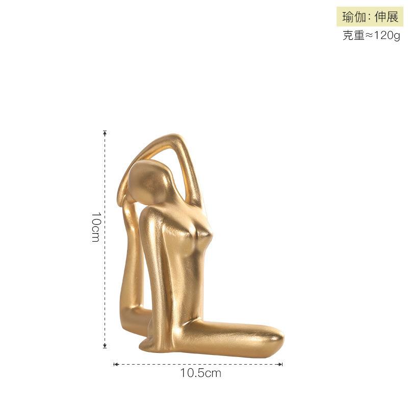 Sculpture Home Decor Abstract Art Yoga Poses resin Figurine Lady Figure Statue Study Office Yoga Studio Ornaments Decorations