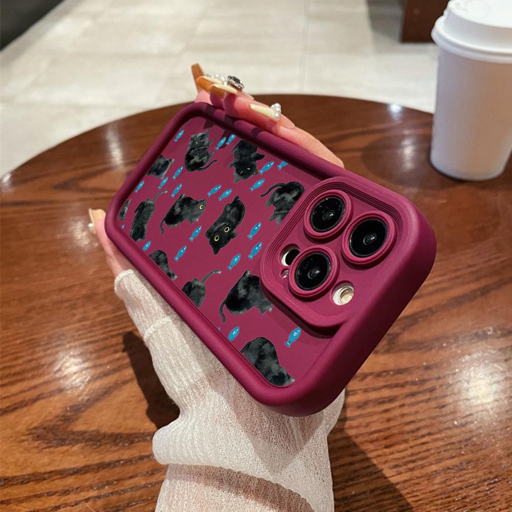 

LZ8 мультяшный кот милый художественный силиконовый чехол для телефона Samsung A15 A35 S24 S23 Ultra S22 S21 Plus S20 FE A05 A06 A54 A55 A53 A14 M15 противоударный задний чехол Samsung M23 5G