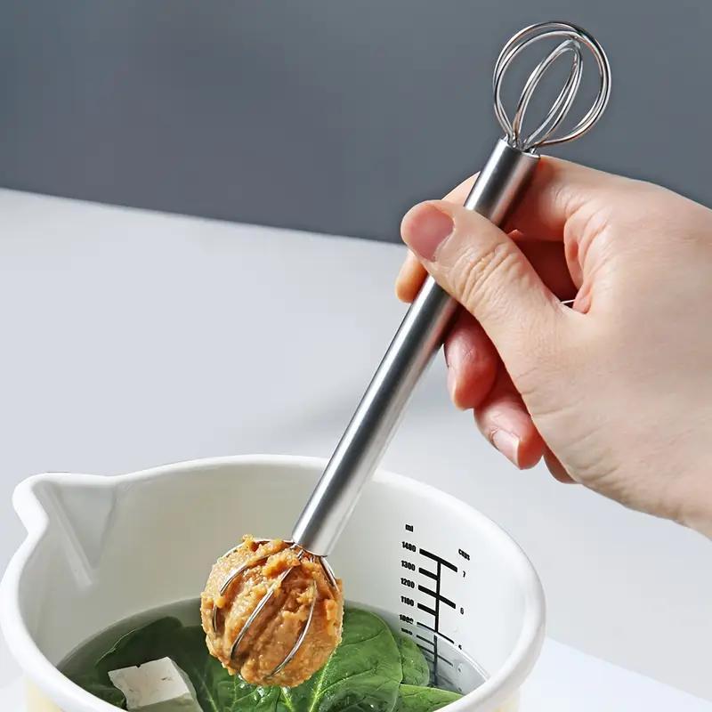 Stainless Steel Miso Mixing Spoon Double Head Measuring Mixer Egg Liquid Sauce Whisk