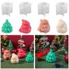 Elk Silicone Candle Mold 3D Snowman Soap Gypsum Resin Casting Mold Diy Chocolate Cake Baking Tool Christmas Gift