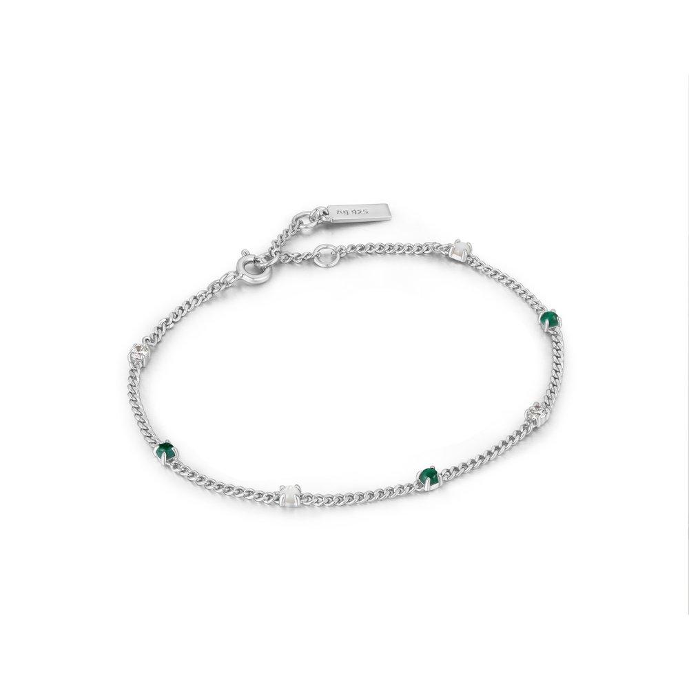 Malachite Star Multi-Stone 925 Silver Bracelet B039-01H-M