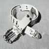 Vintage Studded Buckle Belts Punk Dark Rivet Carved Metal Buckle Belt for Women Men Fashion Waistband Jeans Dress Accessories
