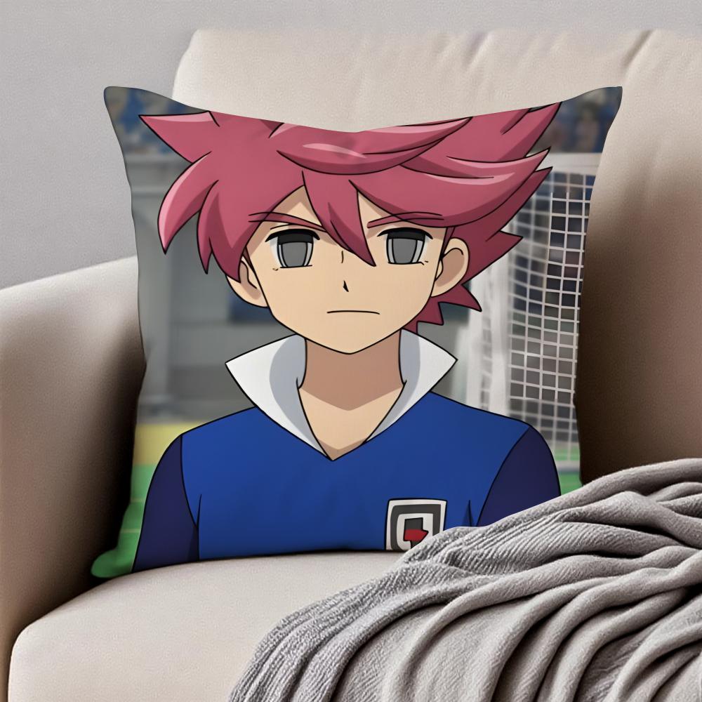 game energetic anime IInazuma EEleven Cushion Cover Pillowcase Antidustmite Invisible Zipper Short Plush Sofa Cushion