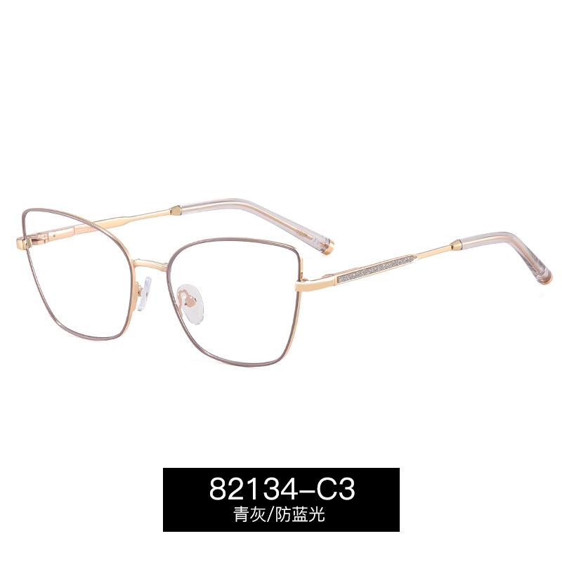 

Модные женские очки для чтения «Кошачий глаз» Тонкая металлическая оправа Розовое золото Очки по рецепту Изготовление на заказ Оптические Original lens 0