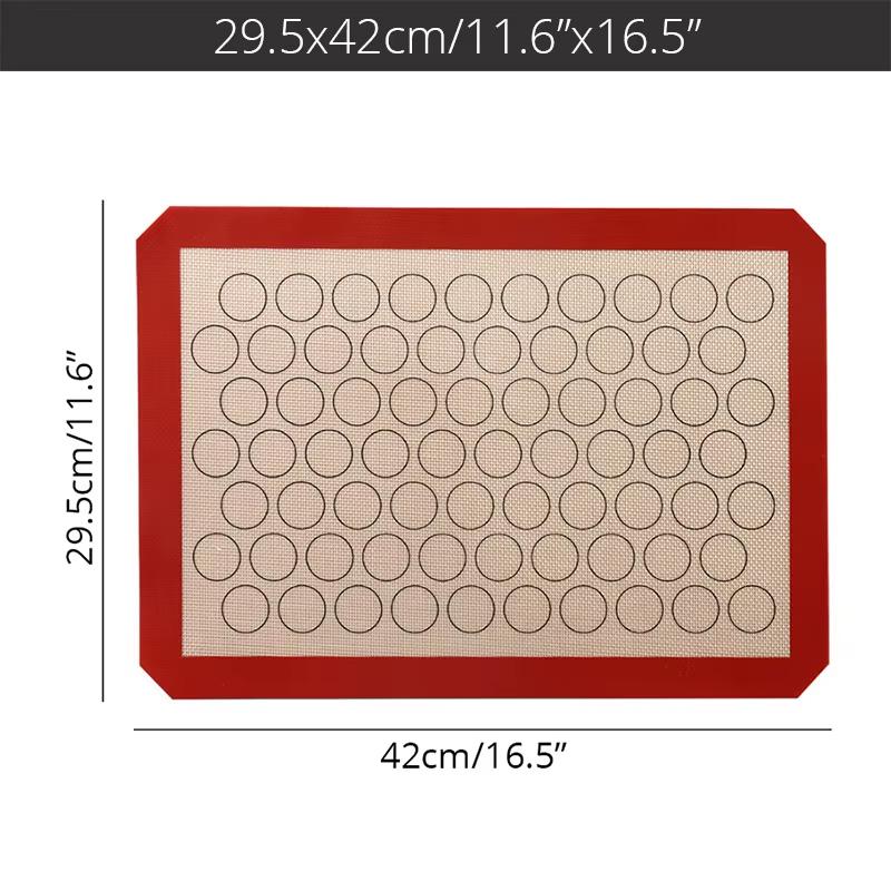 

Silicone Macaron Baking Mat - for Bake Pans - Macaroon/Pastry/Cookie Making - Professional Grade Nonstick